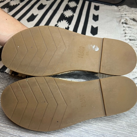 Eileen Fisher Milly Metallic Suede Espadrille Sandal Size 8.5 - Picture 7 of 7